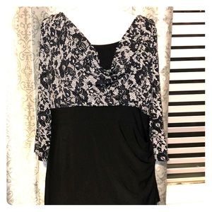 Black and white party dress